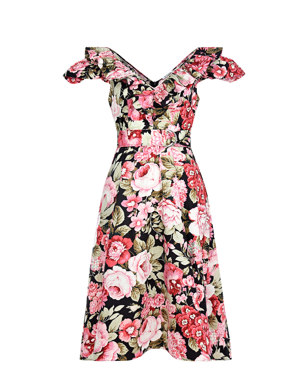 Приталенное платье с цветочным принтом Parosh, размер 42 - фото 1