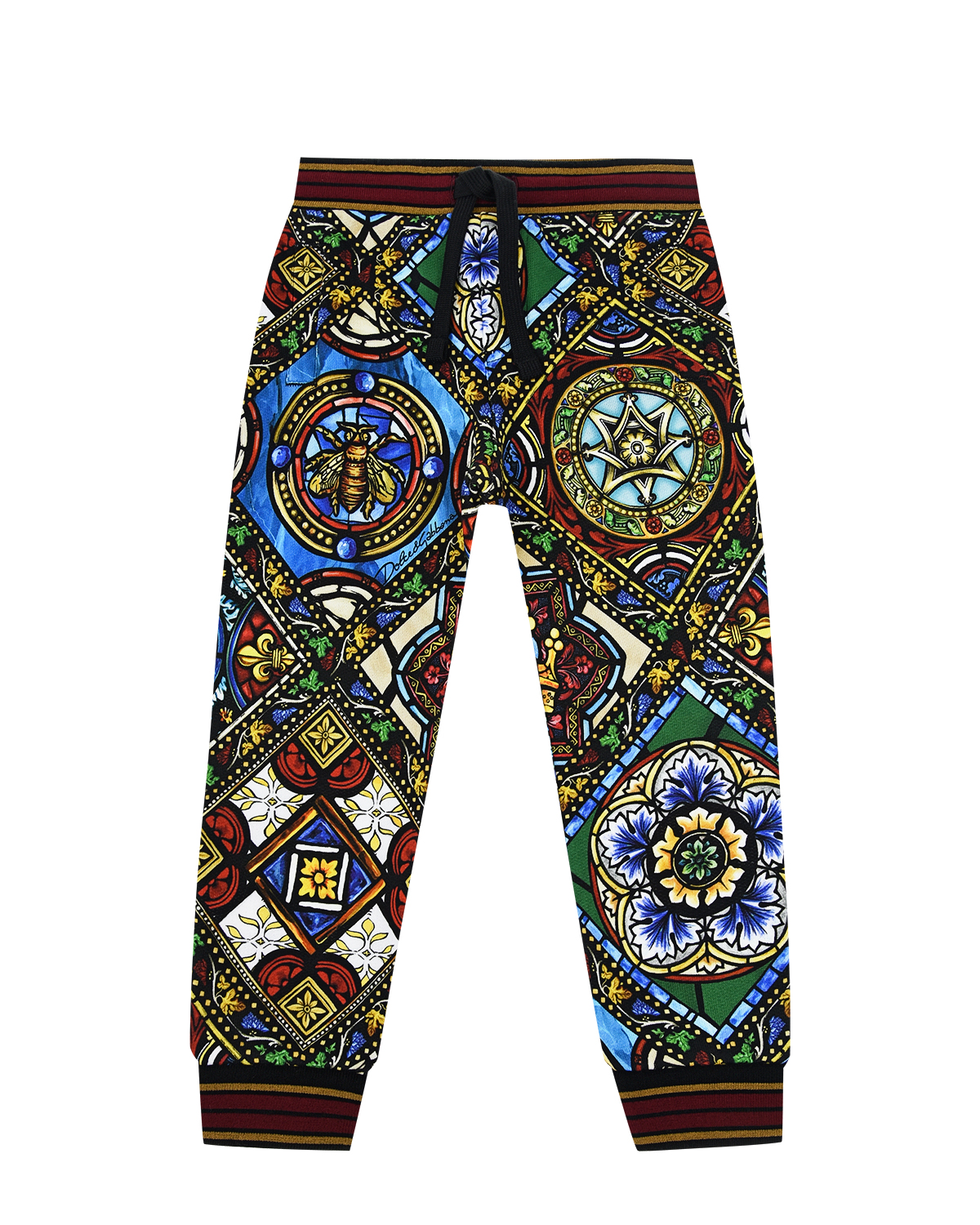 Спортивные брюки с принтом "Витражи" Dolce&Gabbana детские - фото 1