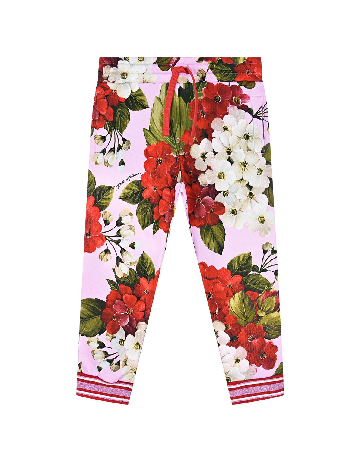 Спортивные брюки с принтом "Герань" Dolce&Gabbana детские - фото 1
