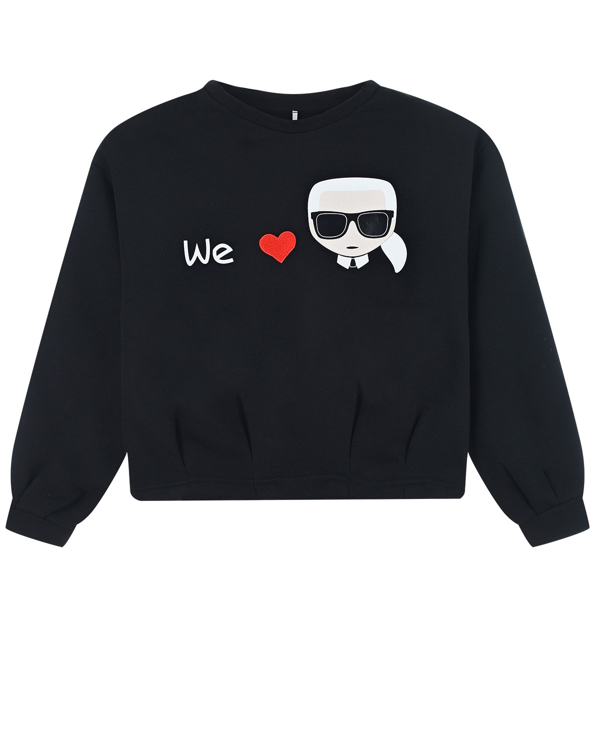 

Черная толстовка "We love Karl"с нашивкой в виде сердечка Karl Lagerfeld kids детская