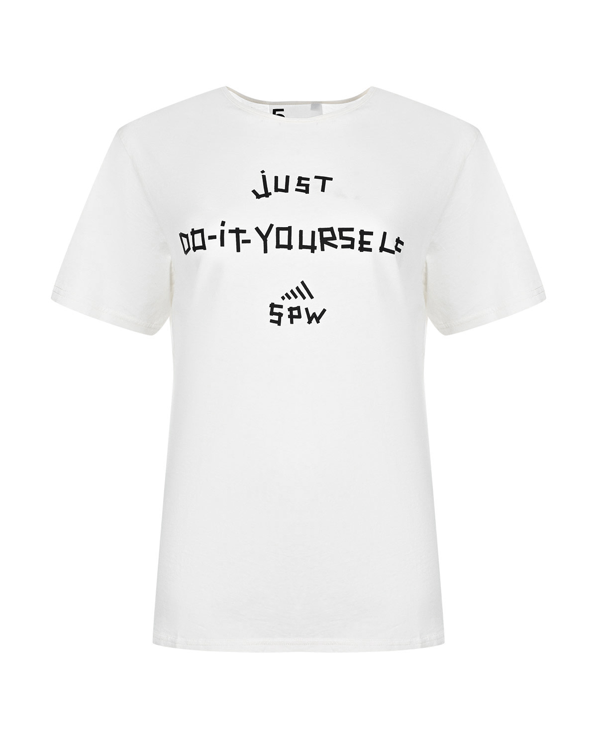 Белая футболка с принтом "just do it yourself" 5 Preview - фото 1