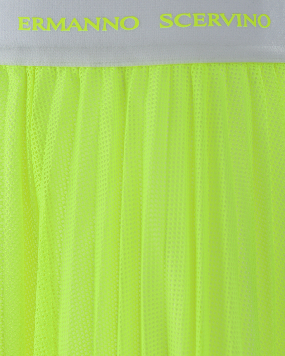 Плиссированная юбка неоново-желтого цвета Ermanno Scervino детская - фото 3