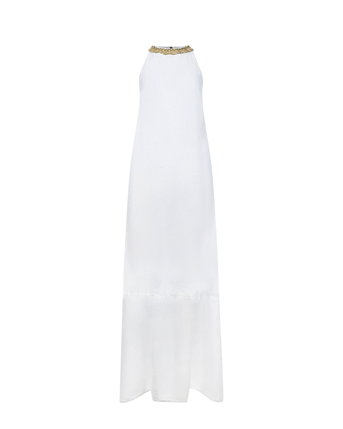 Белое платье со стразами 120% Lino, размер 42, цвет белый - фото 1