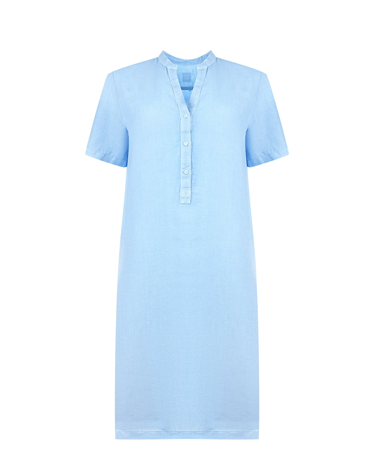 Льняное платье свободного кроя 120% Lino, размер 42, цвет голубой - фото 1