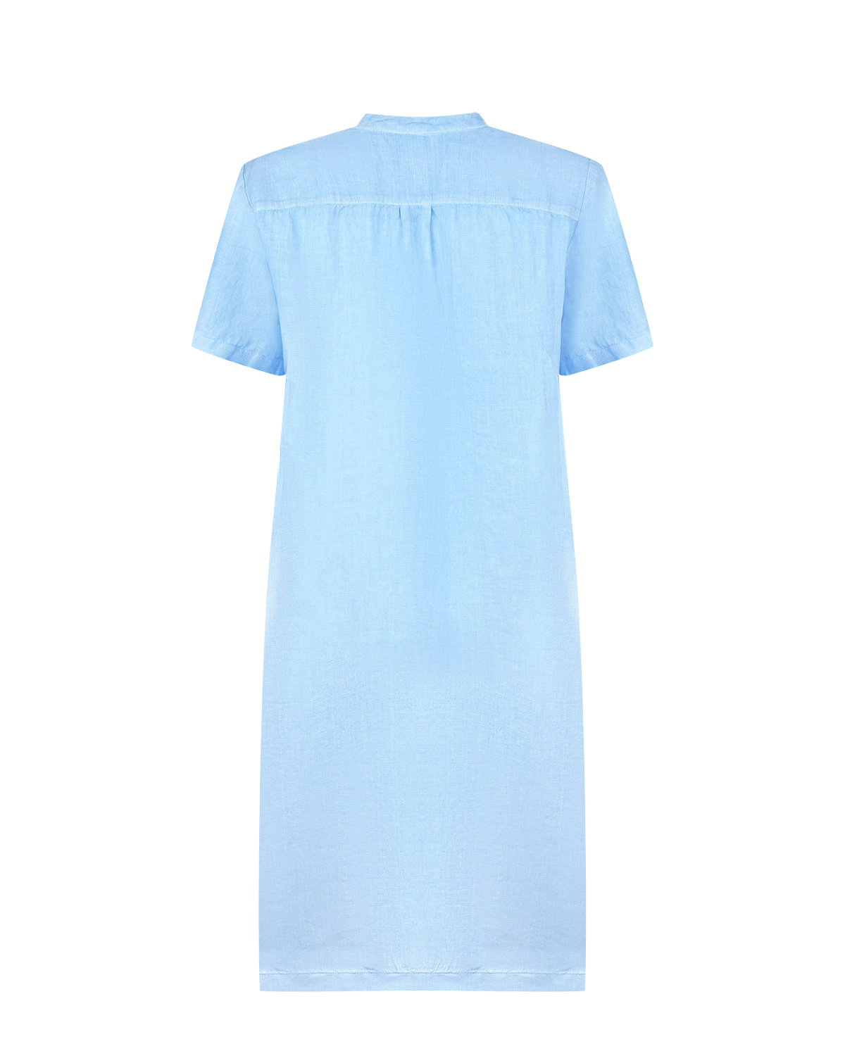 Льняное платье свободного кроя 120% Lino, размер 42, цвет голубой - фото 5