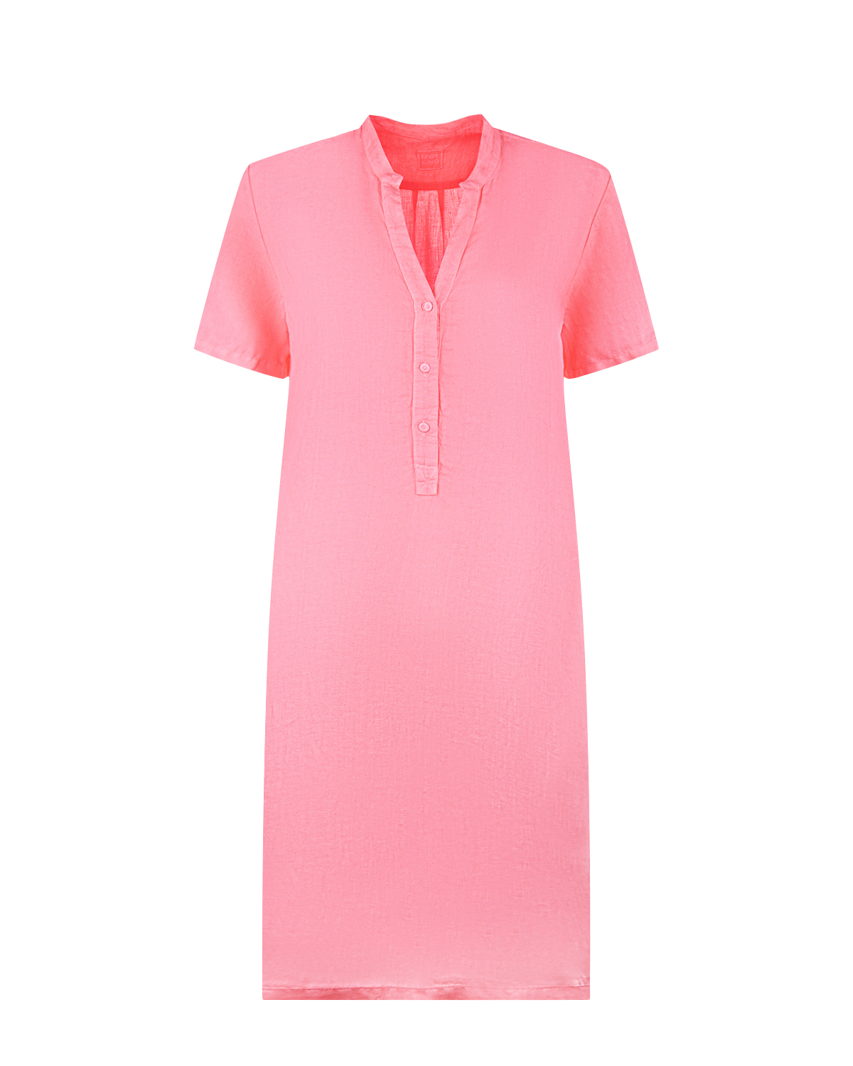 Свободное платье розового цвета 120% Lino, размер 42 - фото 1
