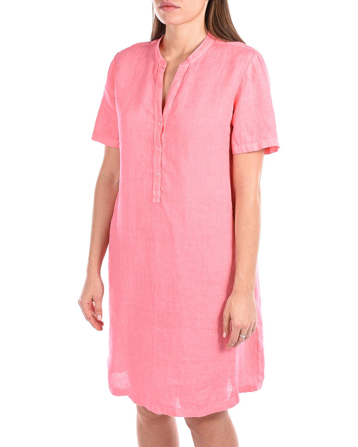 Свободное платье розового цвета 120% Lino, размер 42 - фото 7