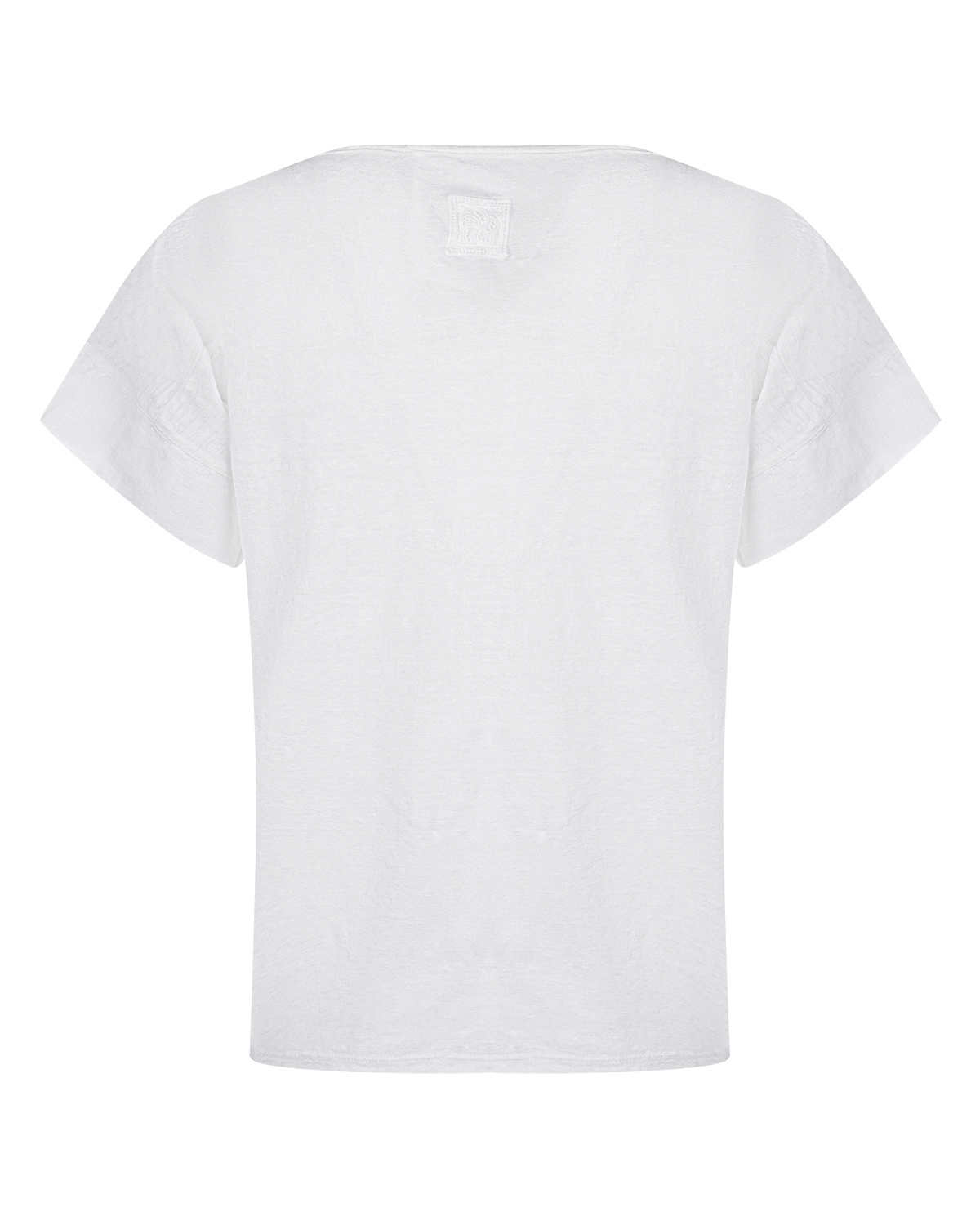 Белая блуза с пайетками 120% Lino, размер 40, цвет белый - фото 5