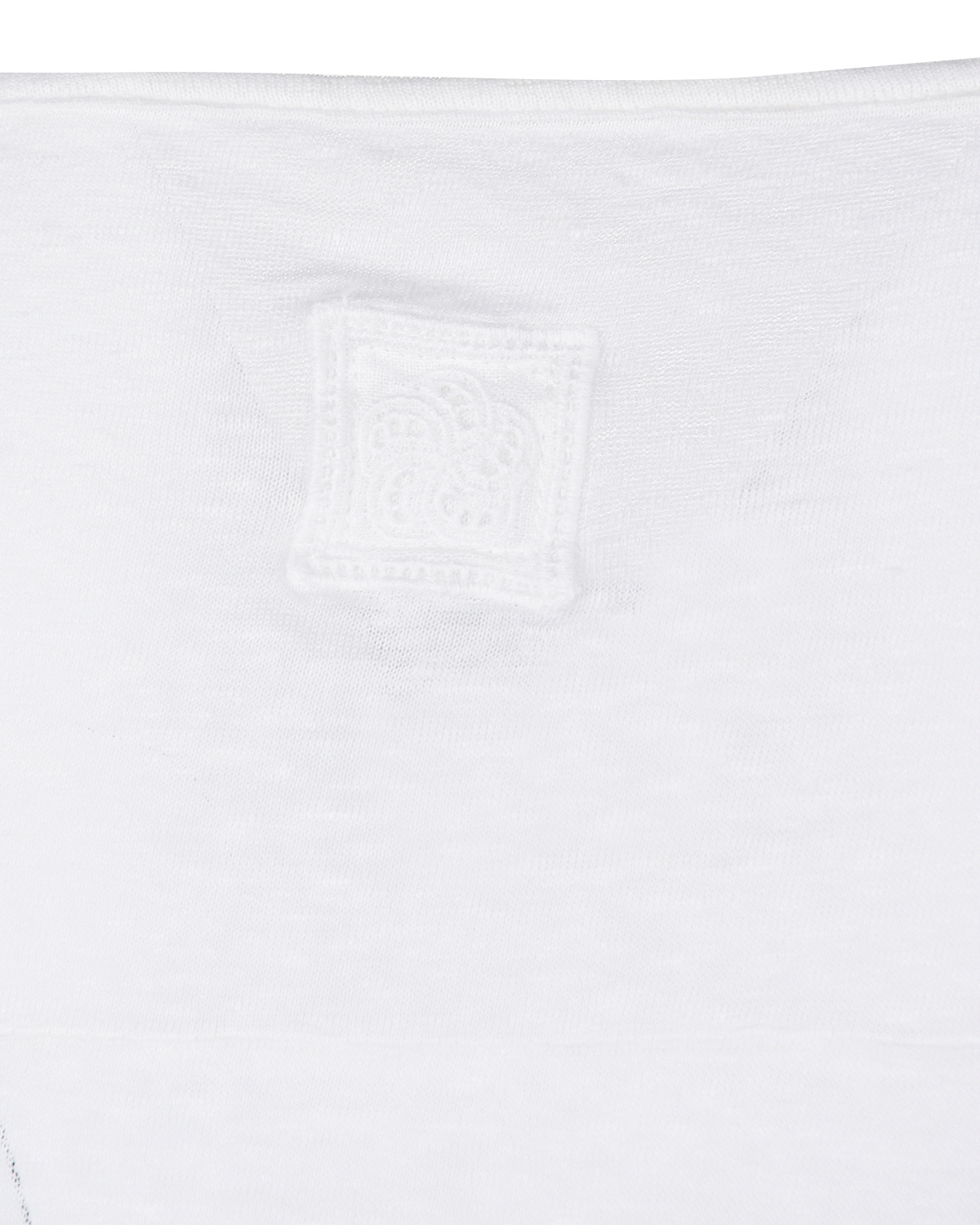 Белая блуза с пайетками 120% Lino, размер 40, цвет белый - фото 6