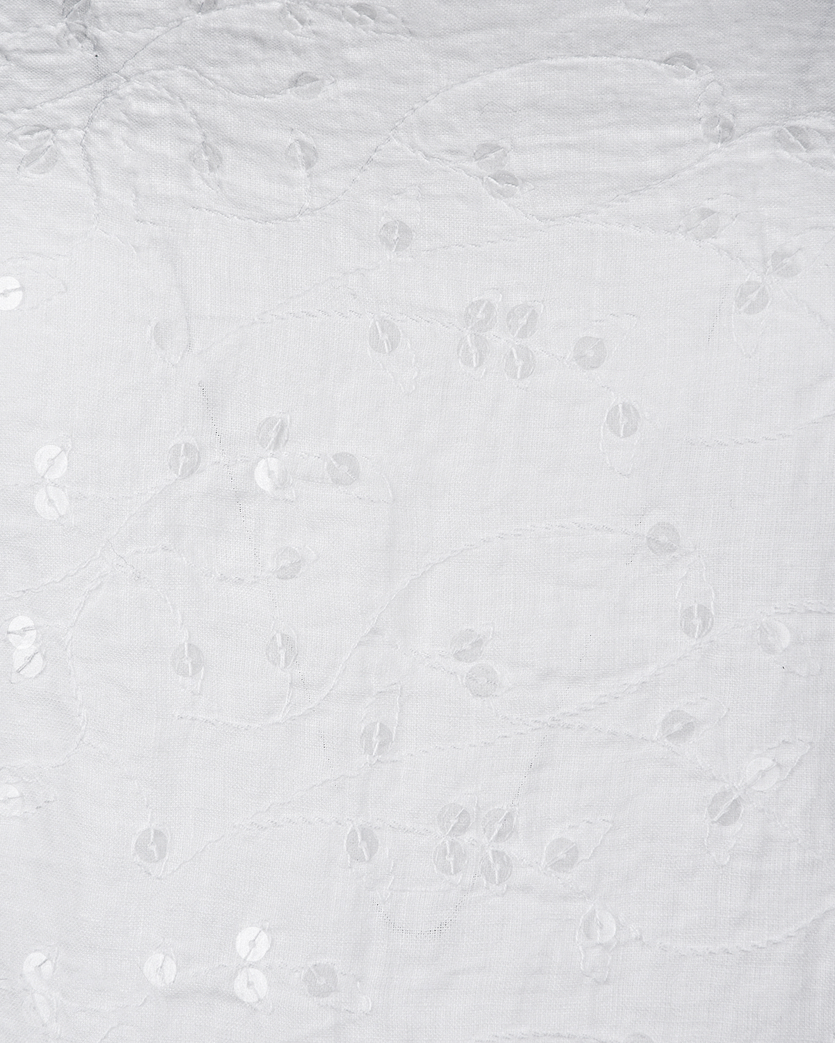 Белая блуза с пайетками 120% Lino, размер 40, цвет белый - фото 8