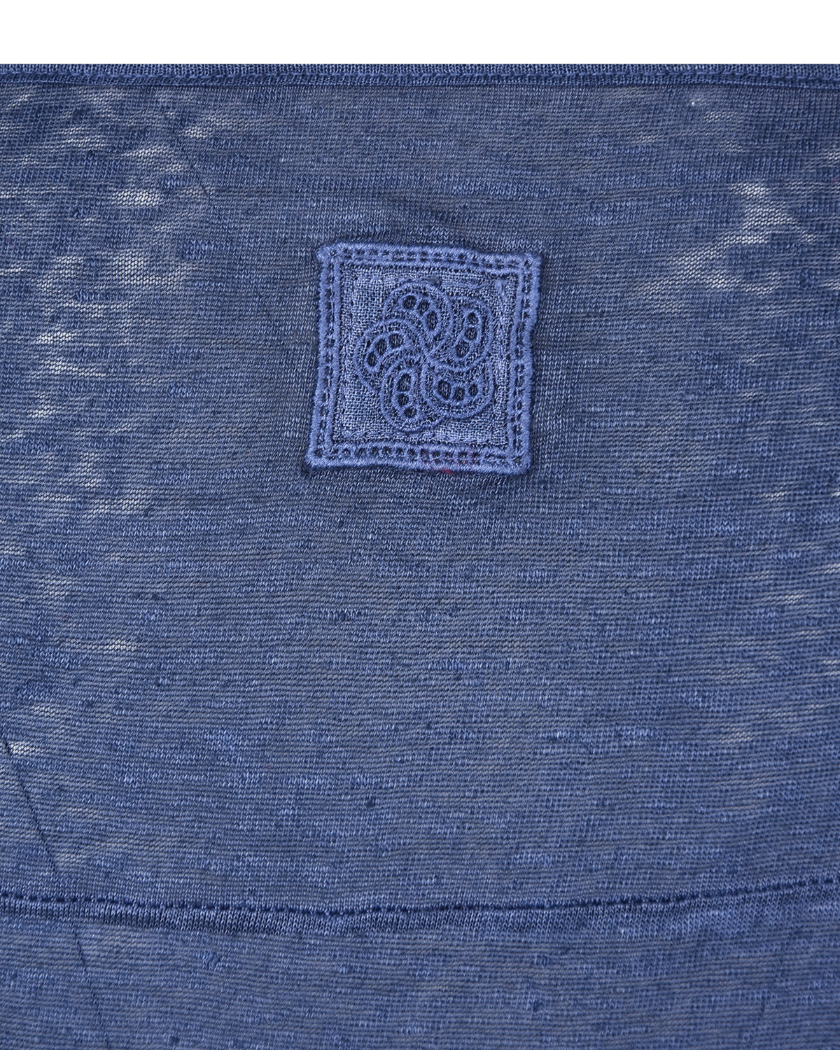 Темно-синяя блуза с пайетками 120% Lino, размер 40, цвет нет цвета - фото 6