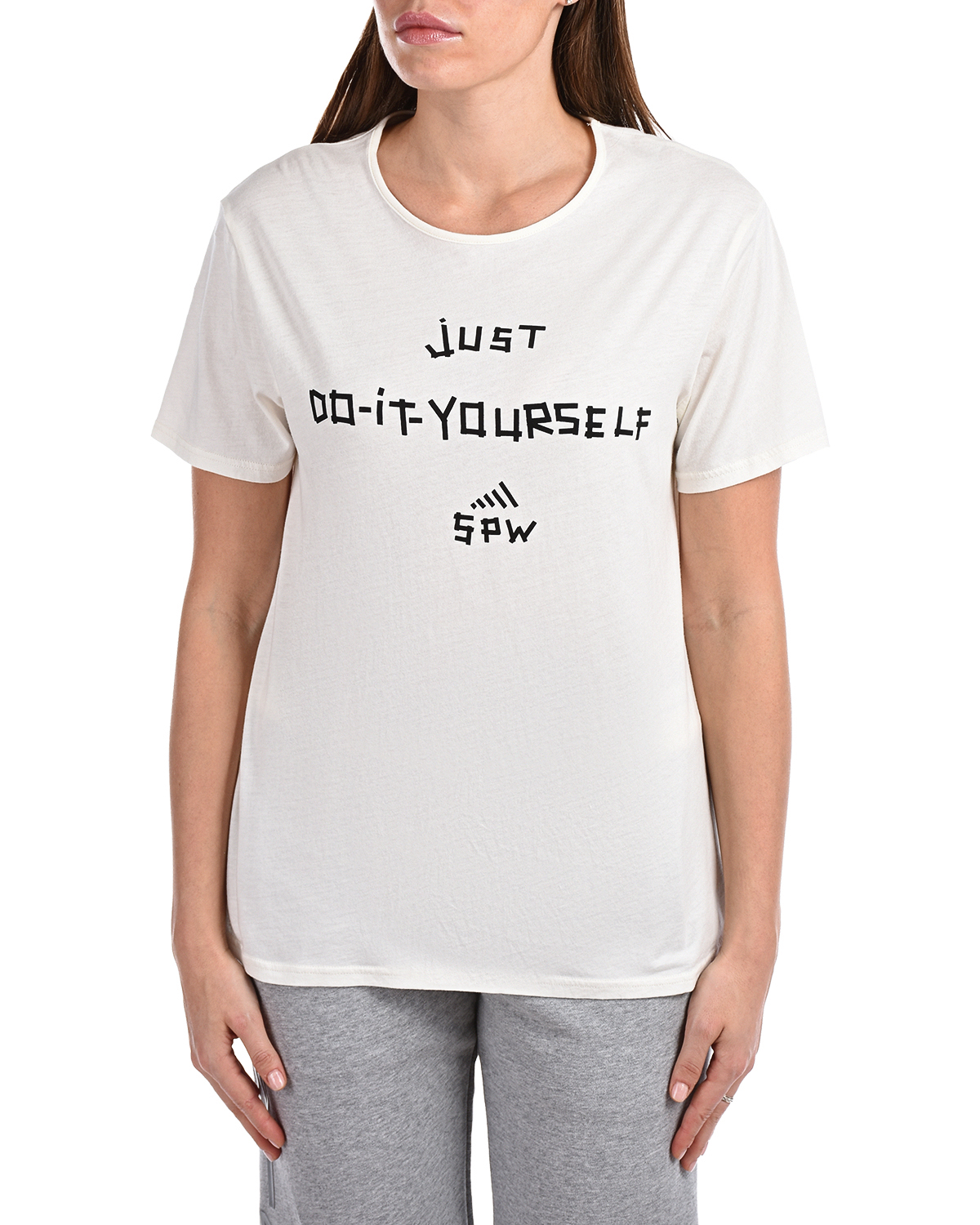 Белая футболка с принтом "just do it yourself" 5 Preview - фото 7