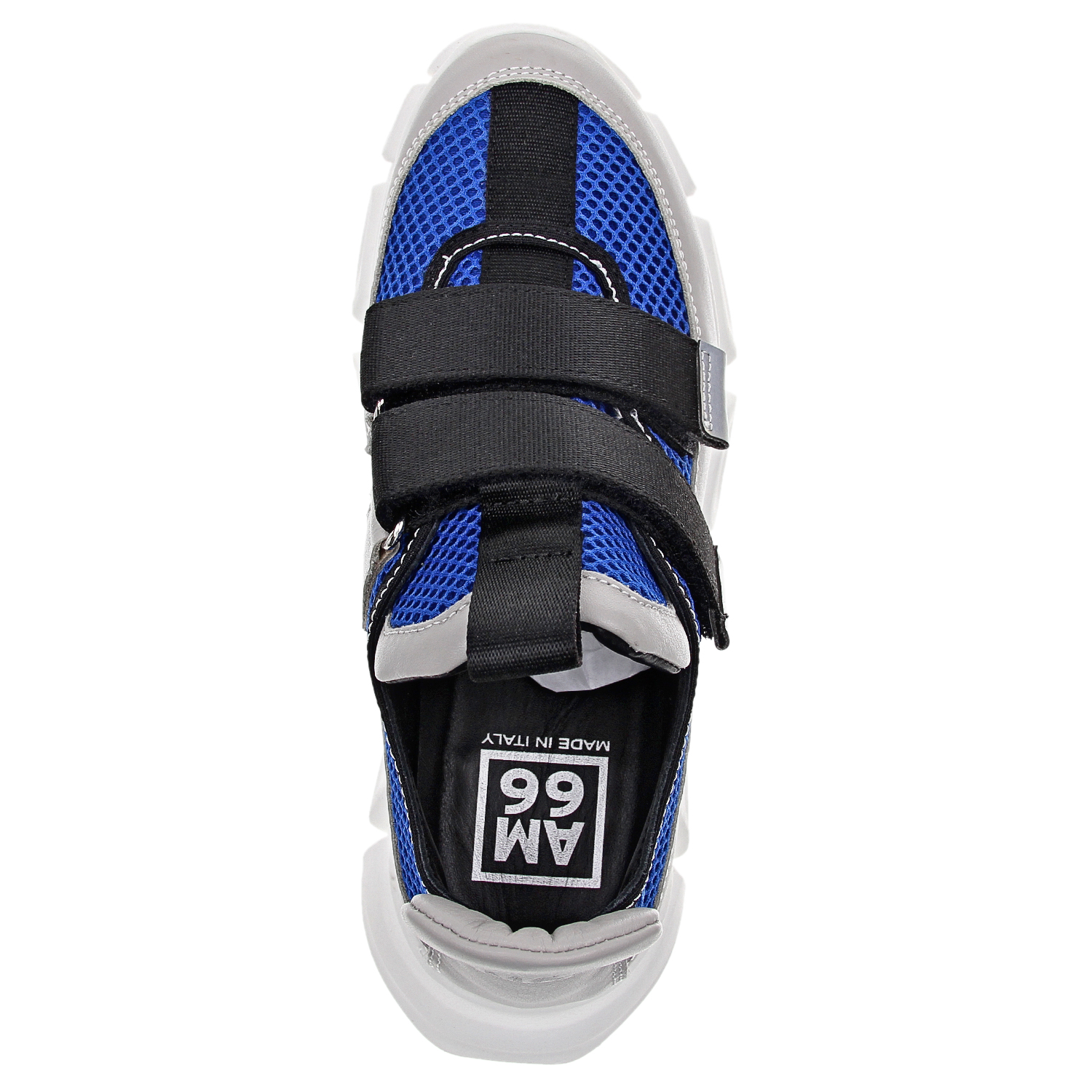 Синие кроссовки с черными ремешками AM66 детские - фото 4