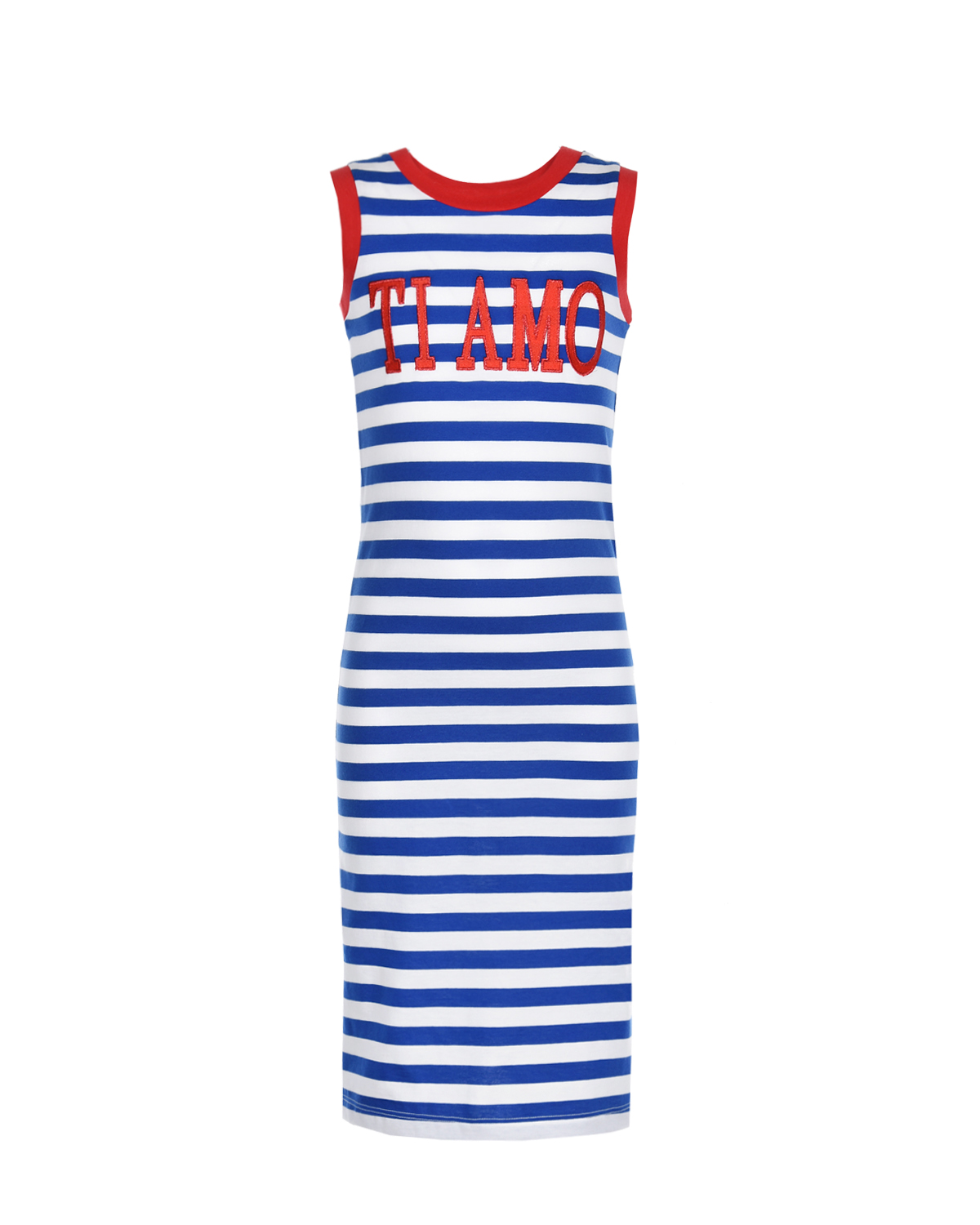 

Блатье в сине-белую полоску с принтом "Ti amo" Alberta Ferretti детское, Мультиколор, Блатье в сине-белую полоску с принтом "Ti amo" Alberta Ferretti детское