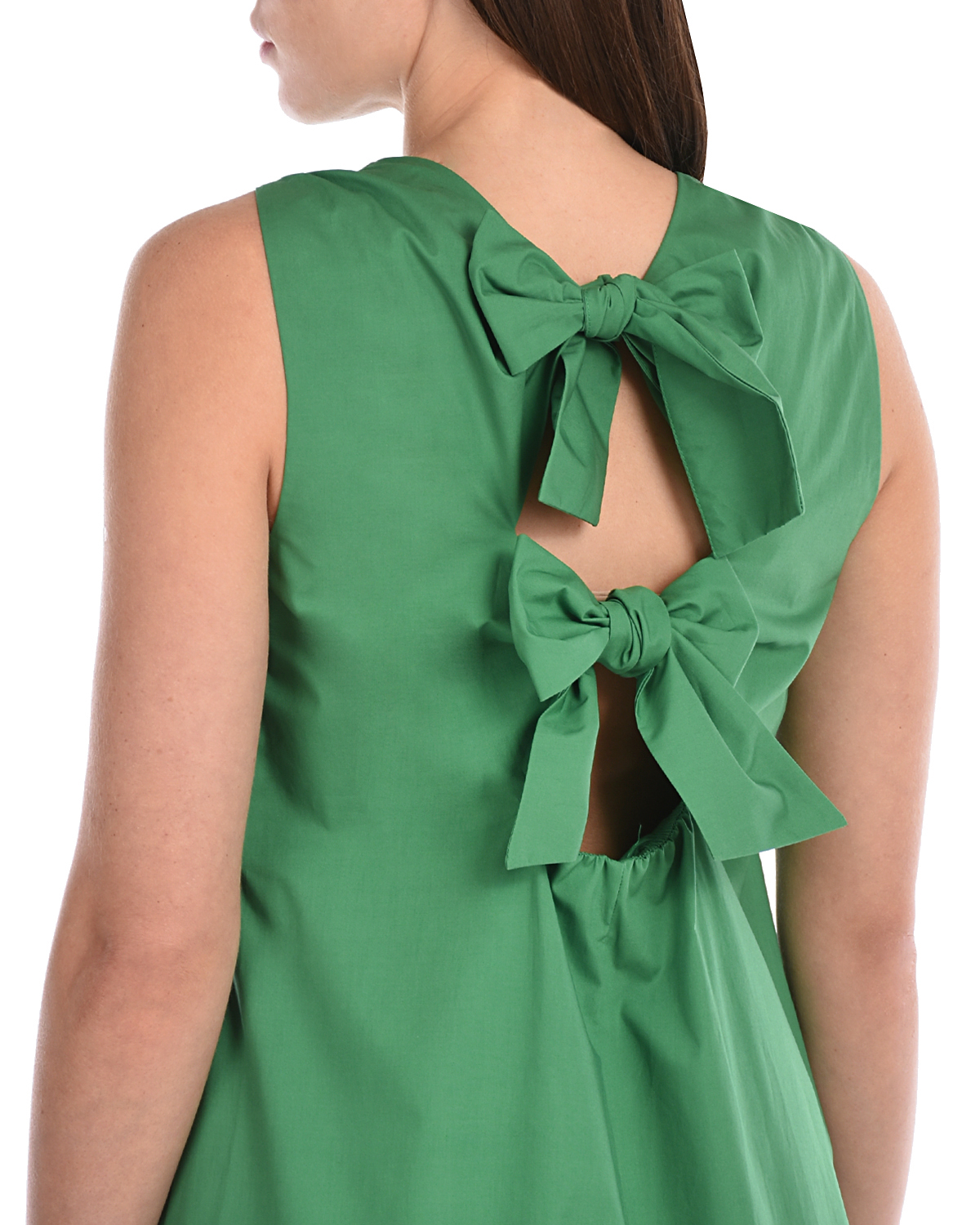 Зеленое платье с бантами на спинке Attesa, размер 40, цвет зеленый - фото 8