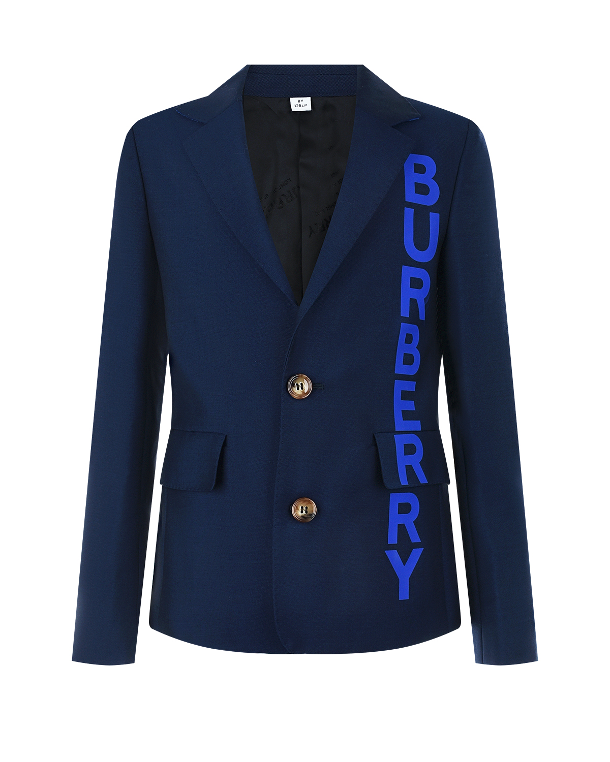 Синий пиджак с логотипом Burberry детский - фото 1
