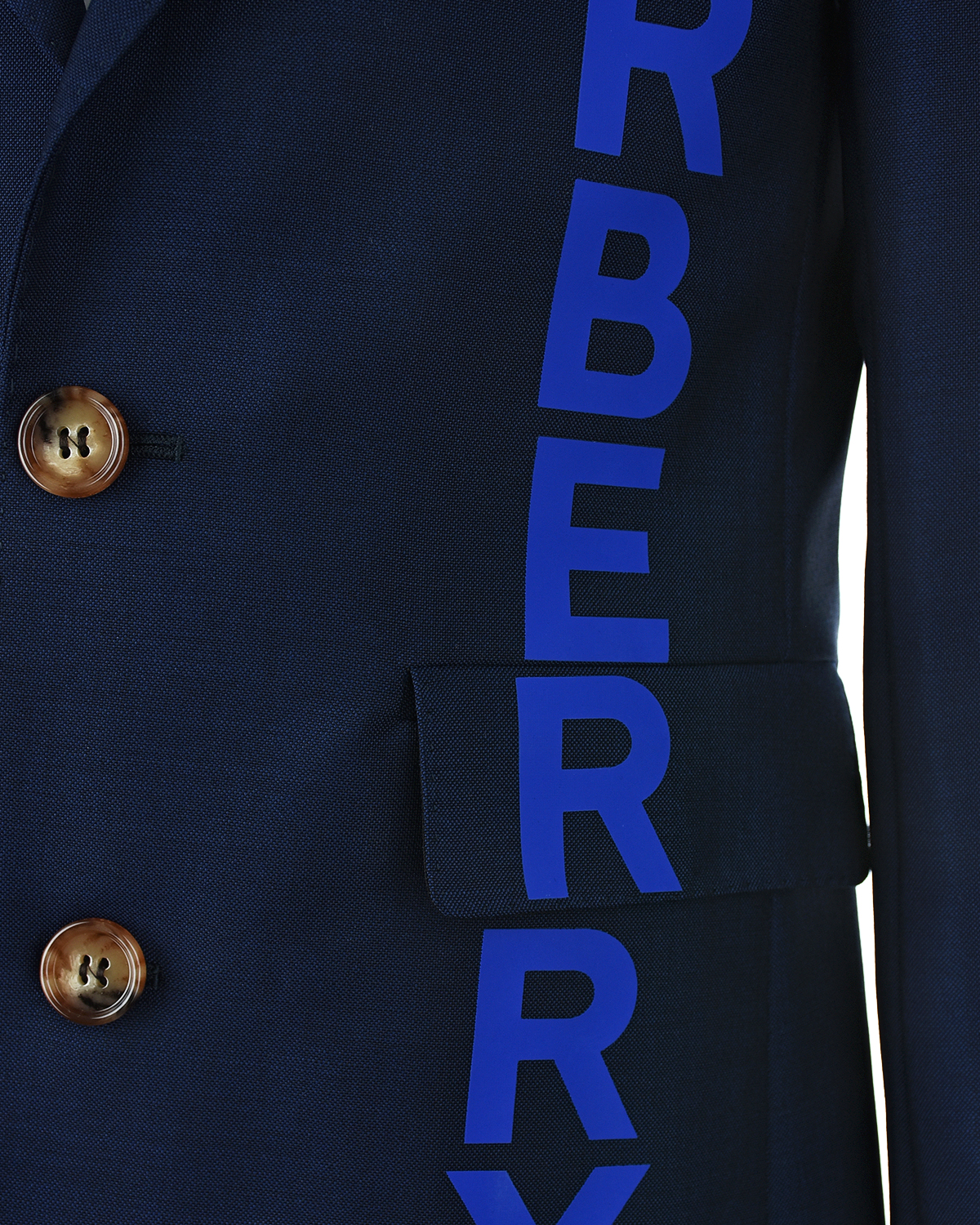 Синий пиджак с логотипом Burberry детский - фото 3