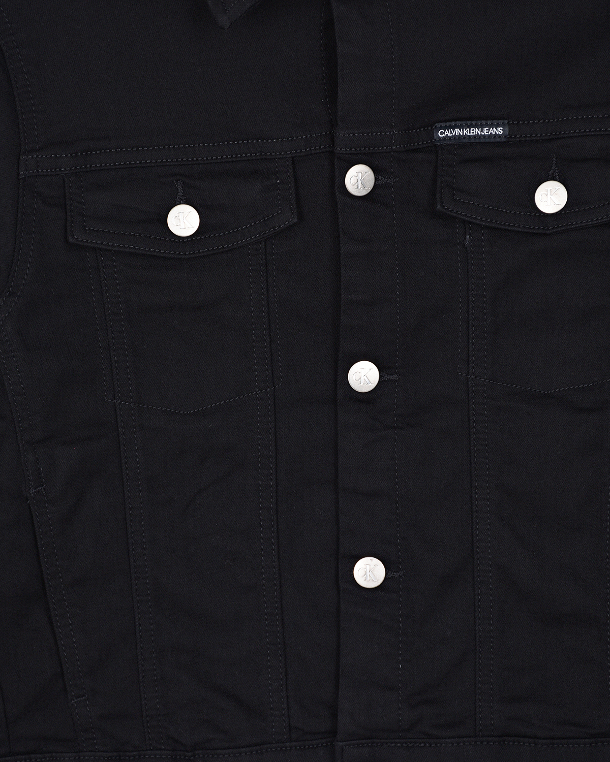 Черная джинсовая куртка с логотипом Calvin Klein детская - фото 3