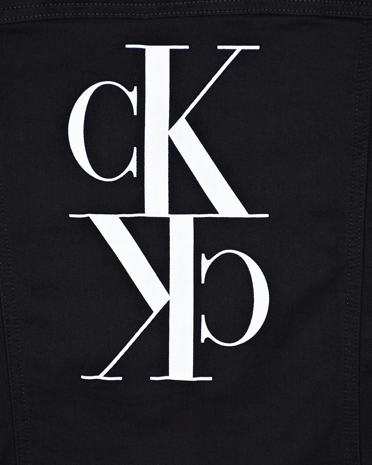 Черная джинсовая куртка с логотипом Calvin Klein детская - фото 4