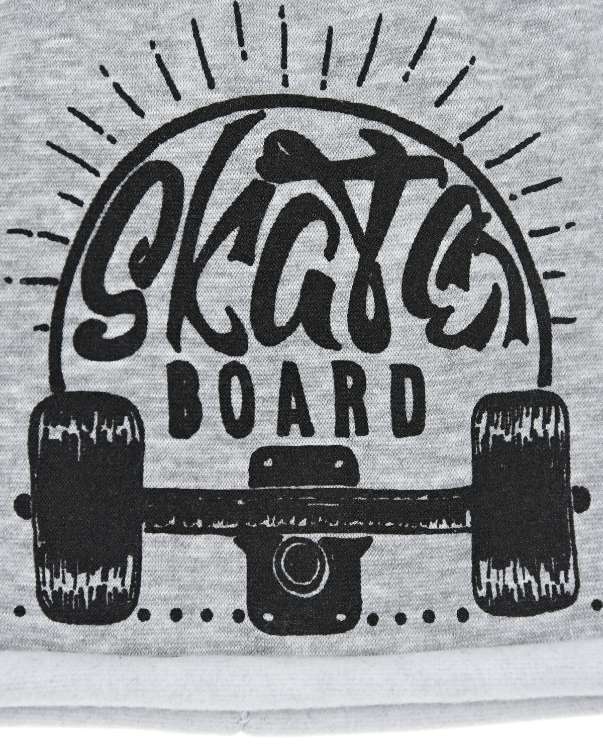 Серая шапка из трикотажа с принтом "Skateboard" Catya детская, размер 55, цвет серый - фото 3