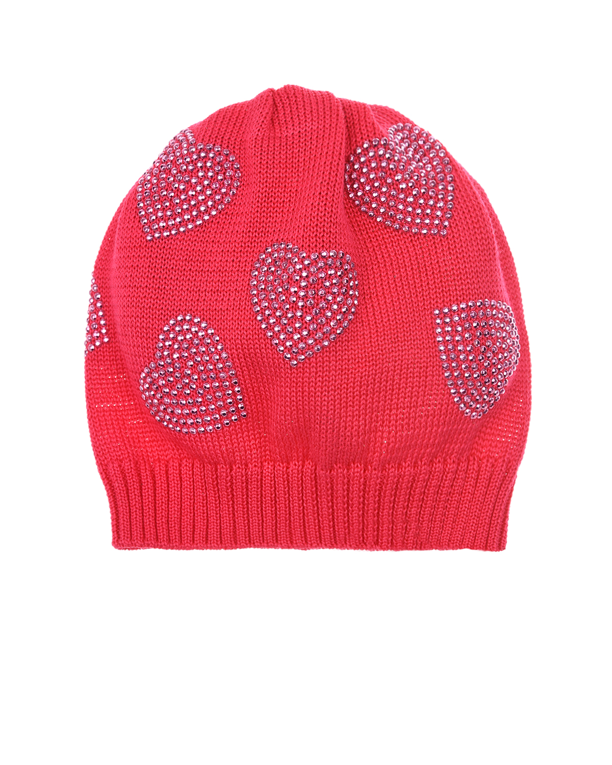 

Шапка с сердечками из стразов Catya детская, Розовый, Шапка с сердечками из стразов Catya детская