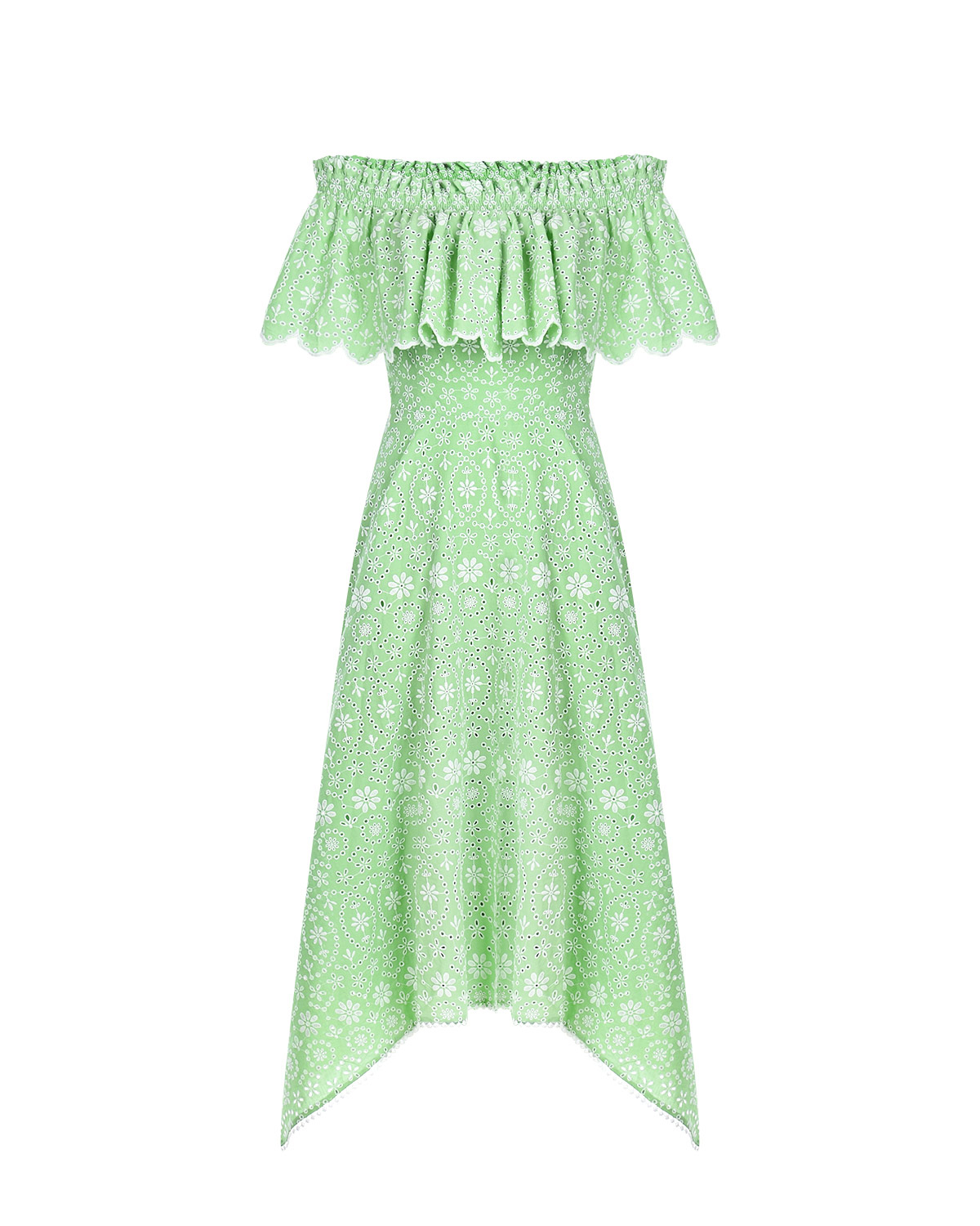 Зеленое кружевное платье KHADI Charo Ruiz, размер 42, цвет зеленый - фото 1
