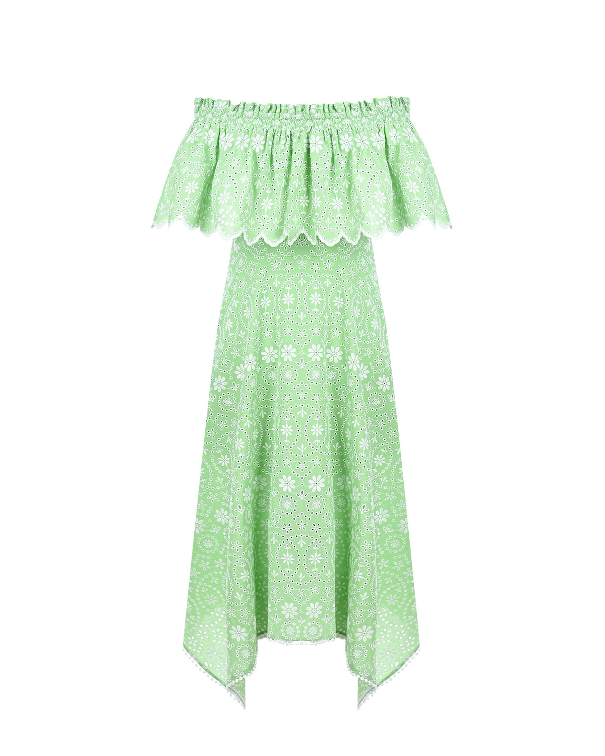 Зеленое кружевное платье KHADI Charo Ruiz, размер 42, цвет зеленый - фото 5