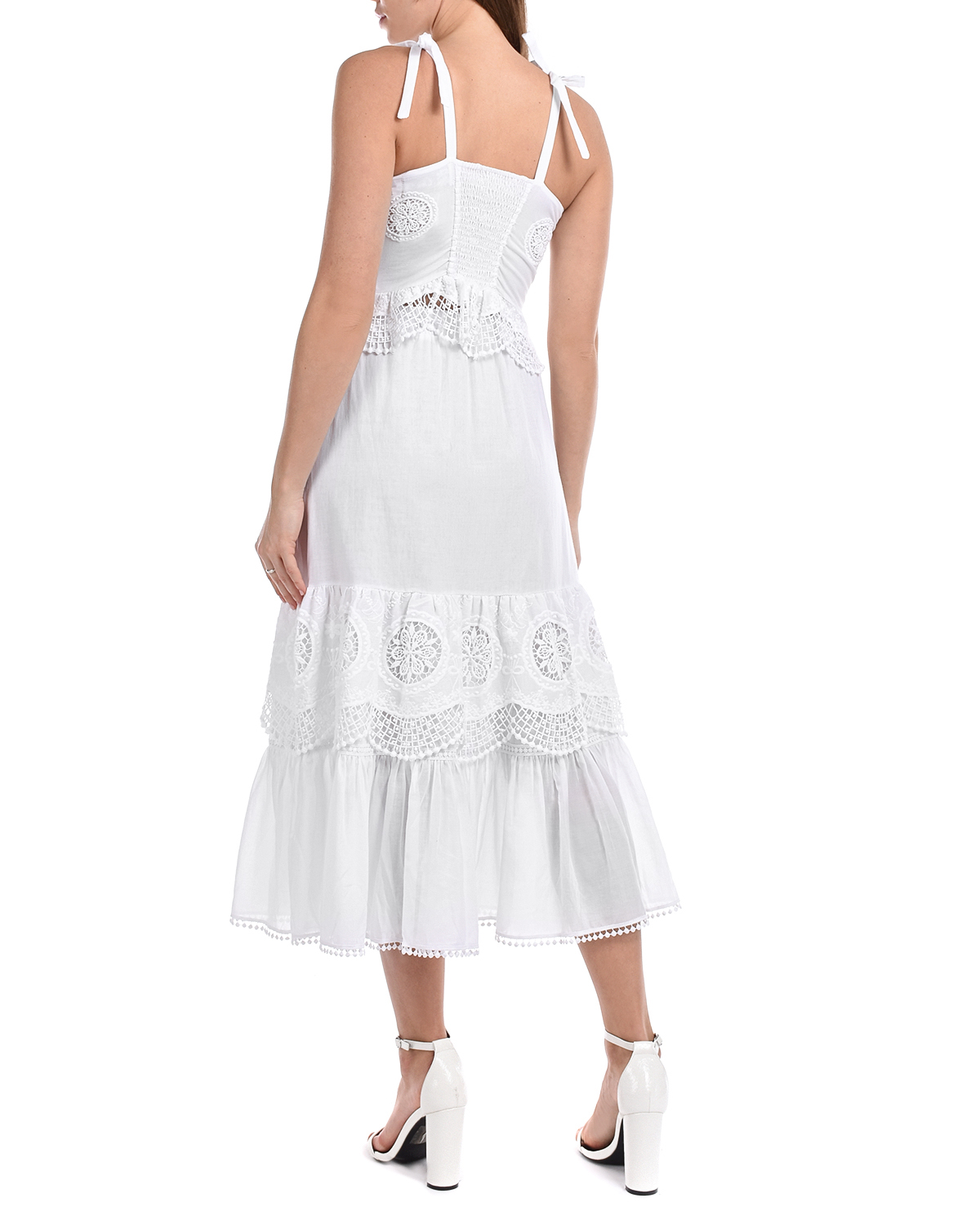 Белая юбка с кружевной отделкой Charo Ruiz - фото 3
