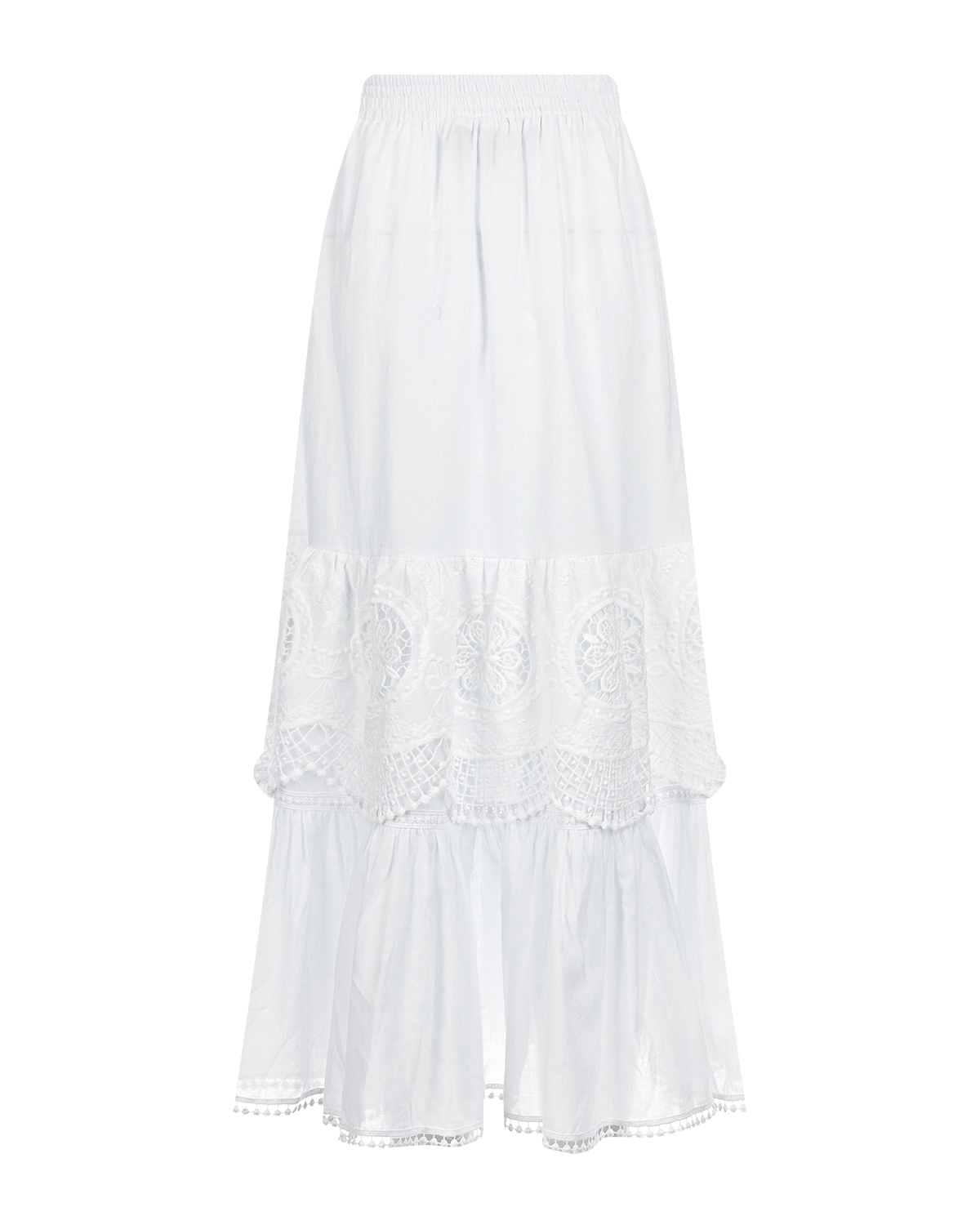 Белая юбка с кружевной отделкой Charo Ruiz - фото 4