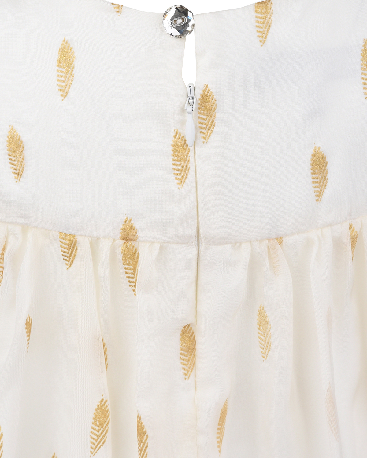 Многослойное платье с короткими рукавами Dior детское, размер 110, цвет кремовый - фото 4