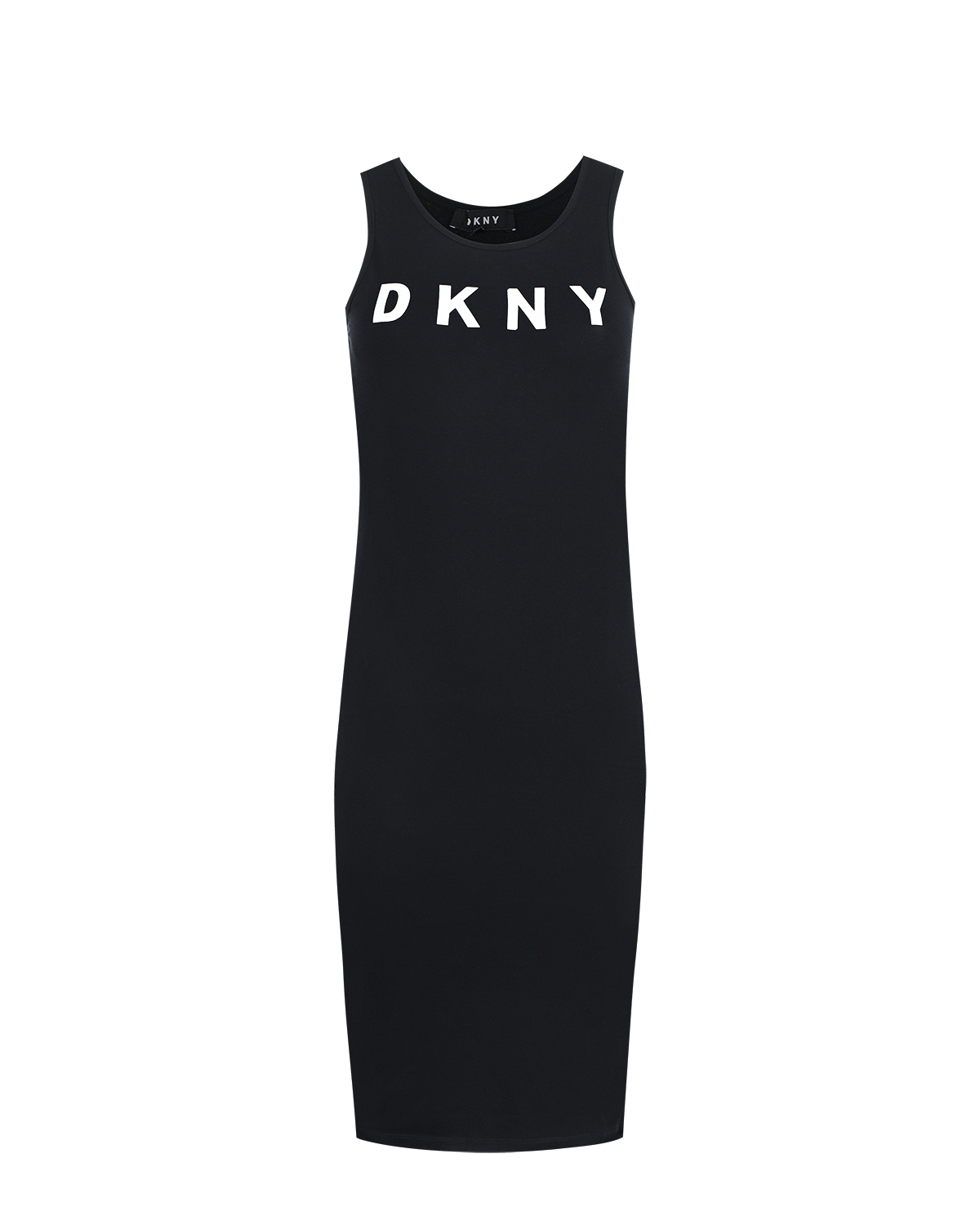 Черное платье с капюшоном DKNY детское, размер 176, цвет черный - фото 3