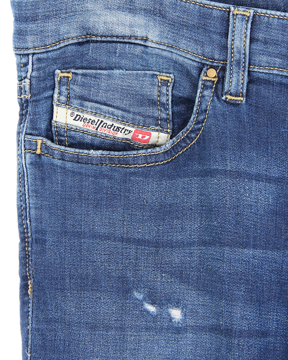 Голубые джинсы с разрезами Diesel детские, размер 176, цвет голубой - фото 3