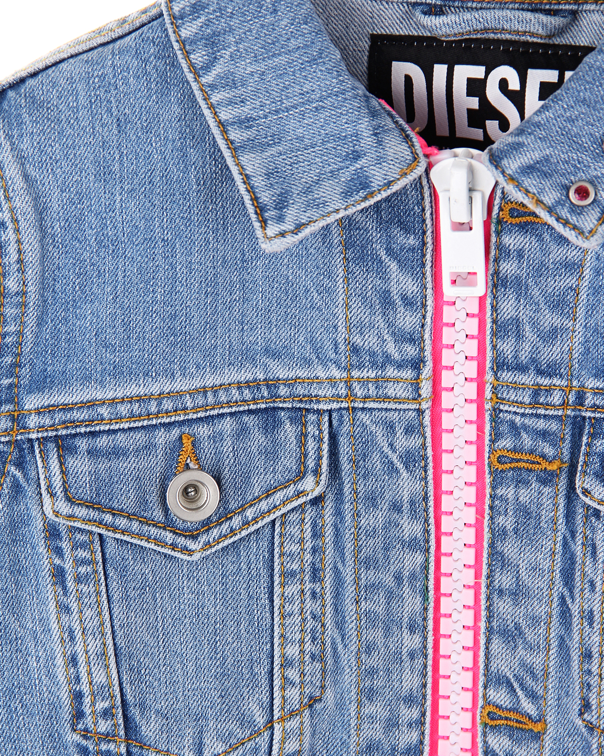Укороченная джинсовая куртка Diesel детская - фото 3