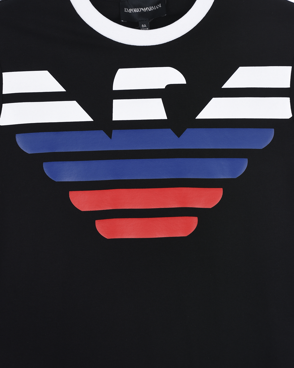 Черная футболка с контрастным логотипом Emporio Armani детская - фото 3