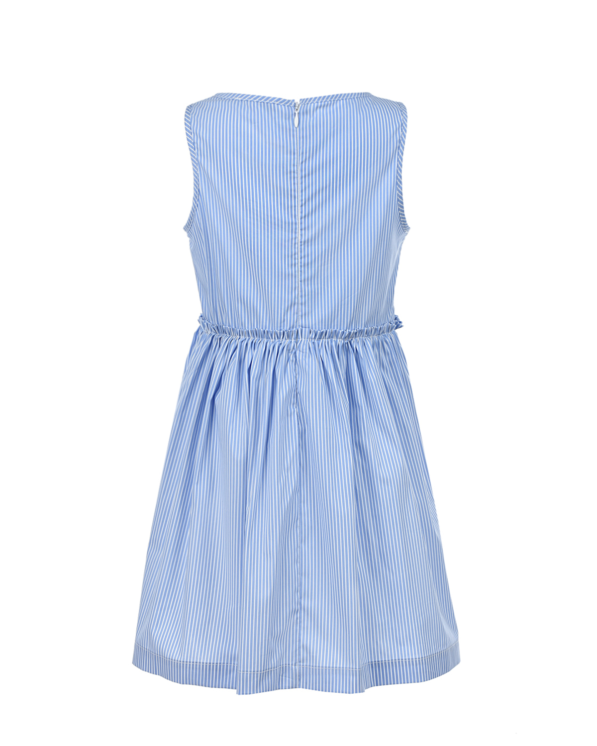 Платье в полоску с логотипом Ermanno Scervino детское, размер 116, цвет голубой - фото 2
