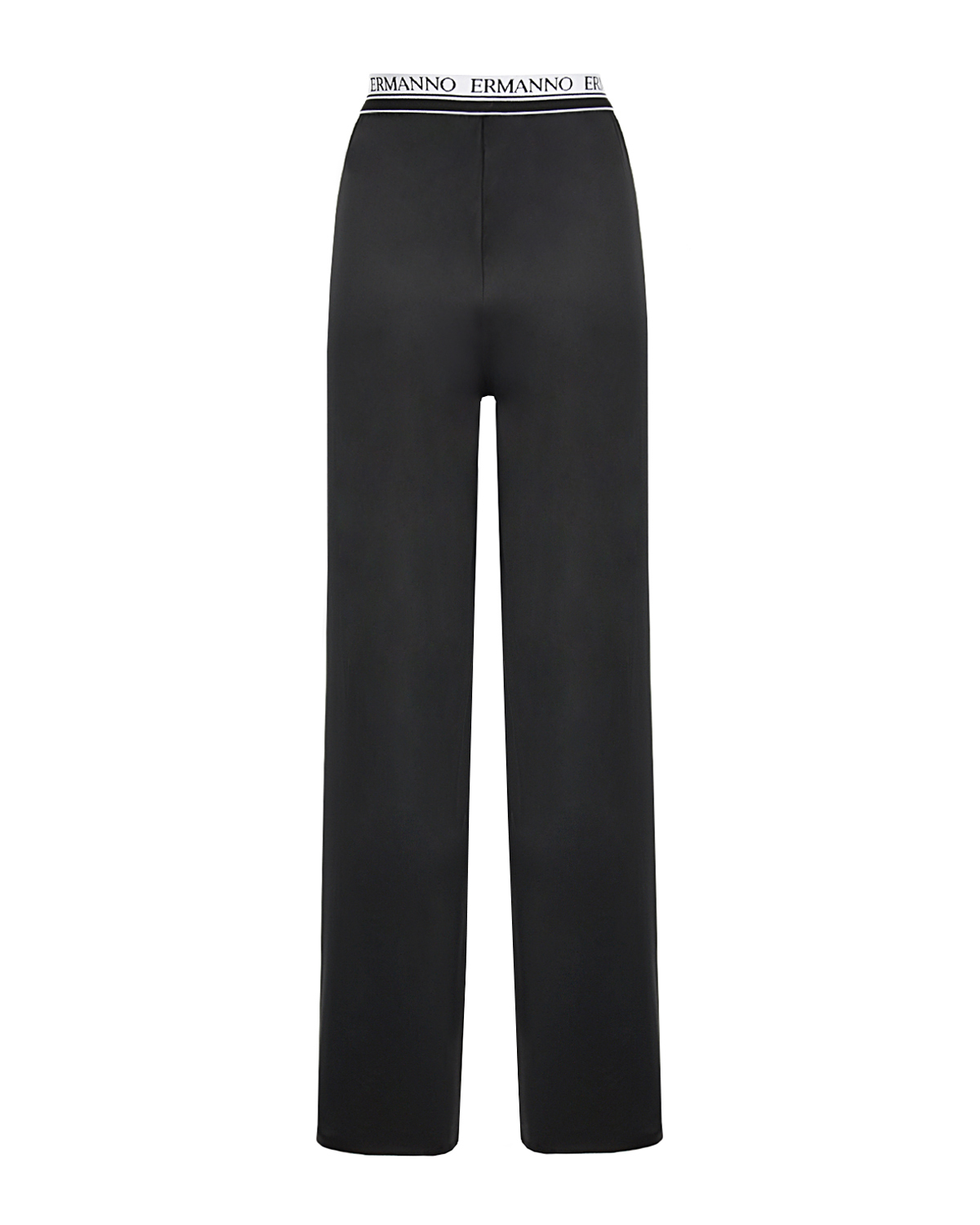 Черные брюки с поясом на резинке Ermanno Ermanno Scervino, размер 44, цвет черный - фото 2