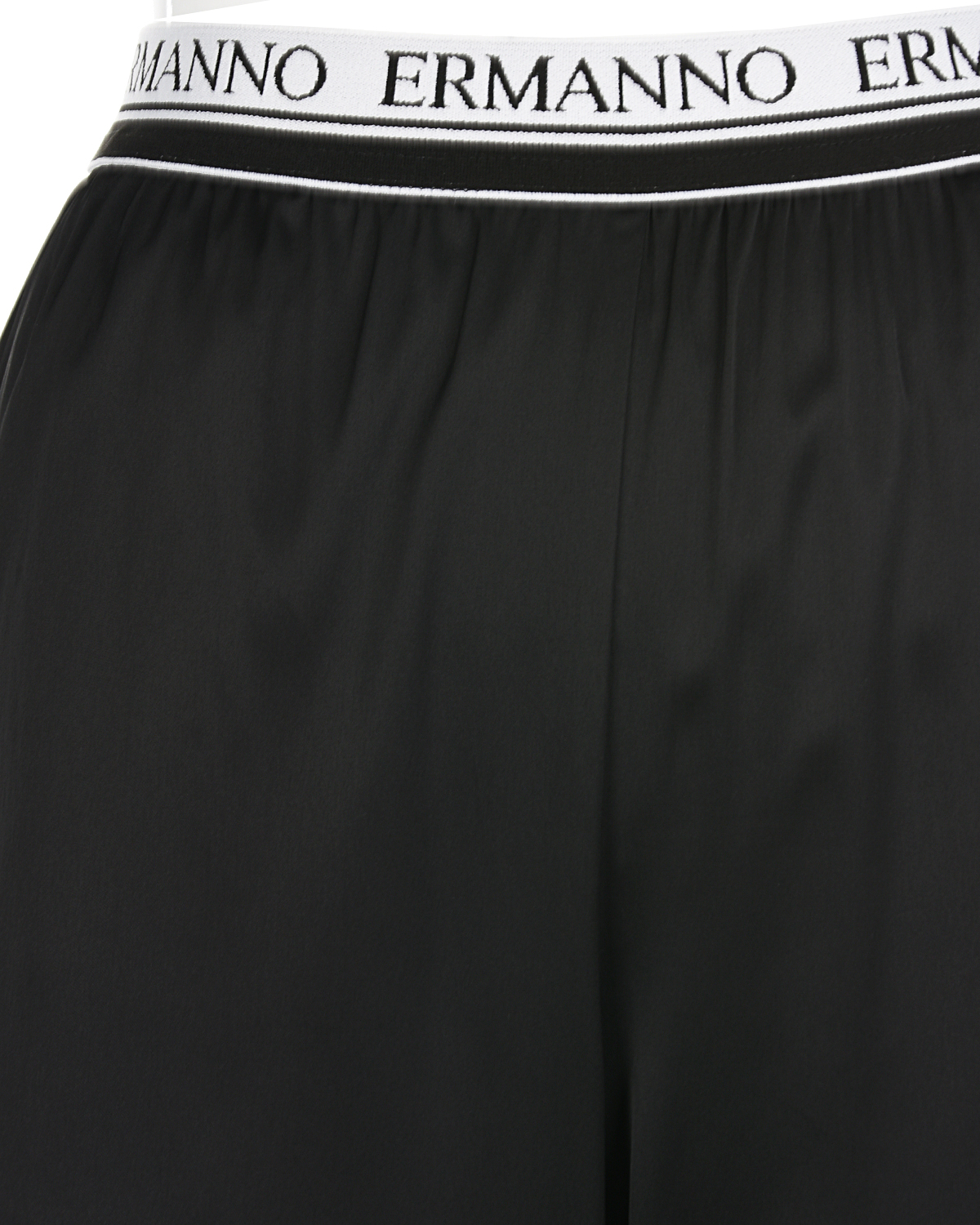 Черные брюки с поясом на резинке Ermanno Ermanno Scervino, размер 44, цвет черный - фото 3