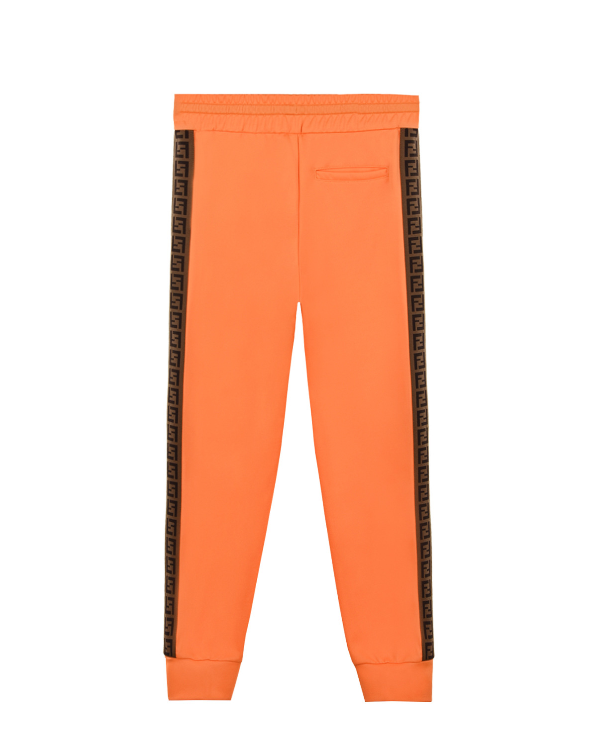 Спортивные брюки с лампасами FF Fendi детские, размер 116, цвет оранжевый - фото 2