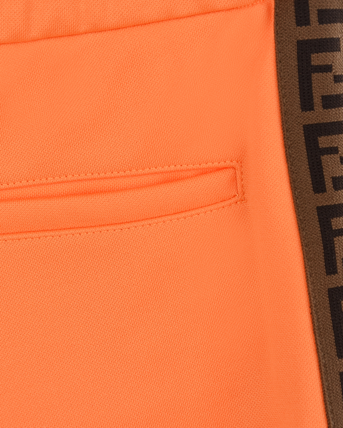 Спортивные брюки с лампасами FF Fendi детские, размер 116, цвет оранжевый - фото 3