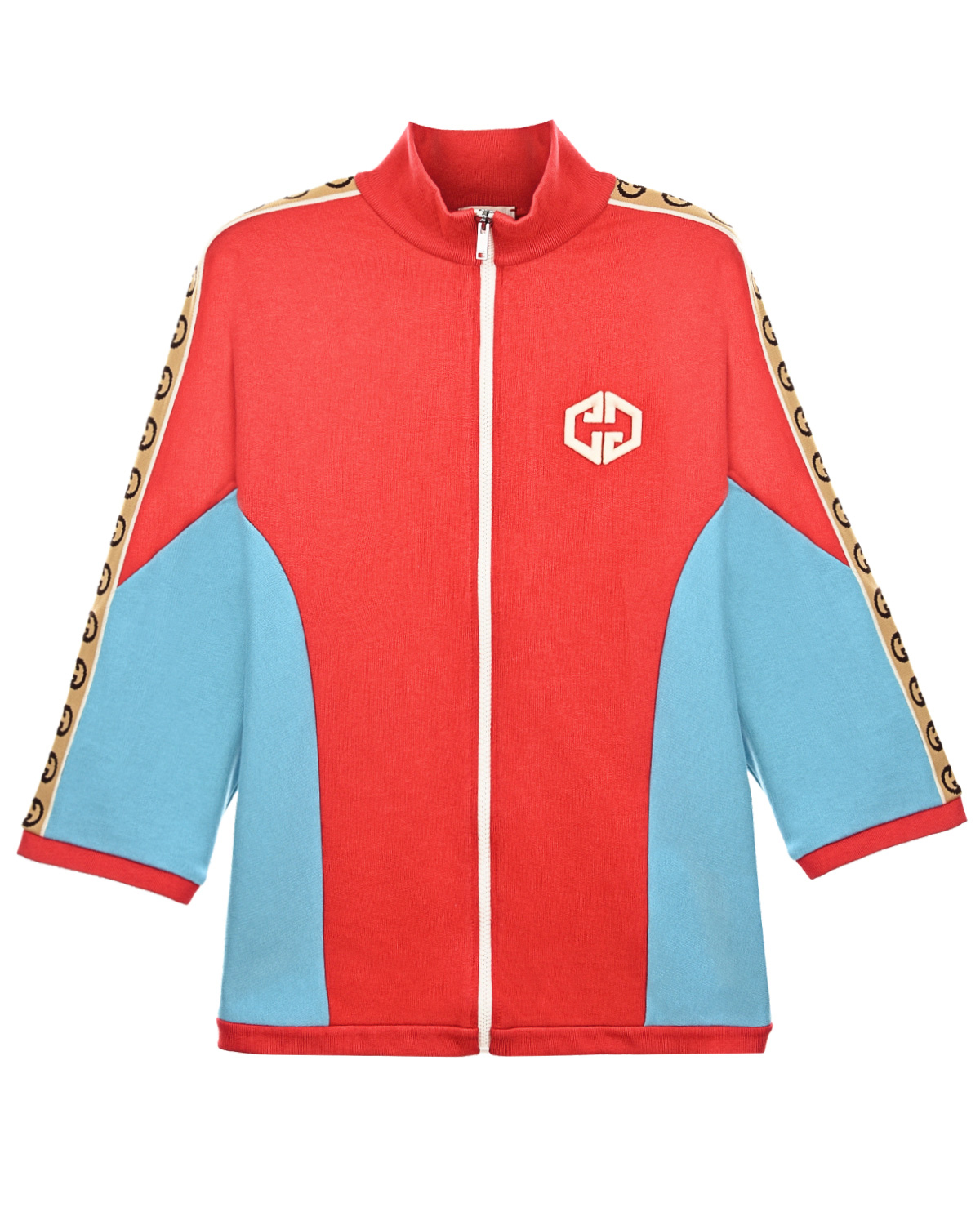 Красная спортивная куртка с голубыми вставками GUCCI детская