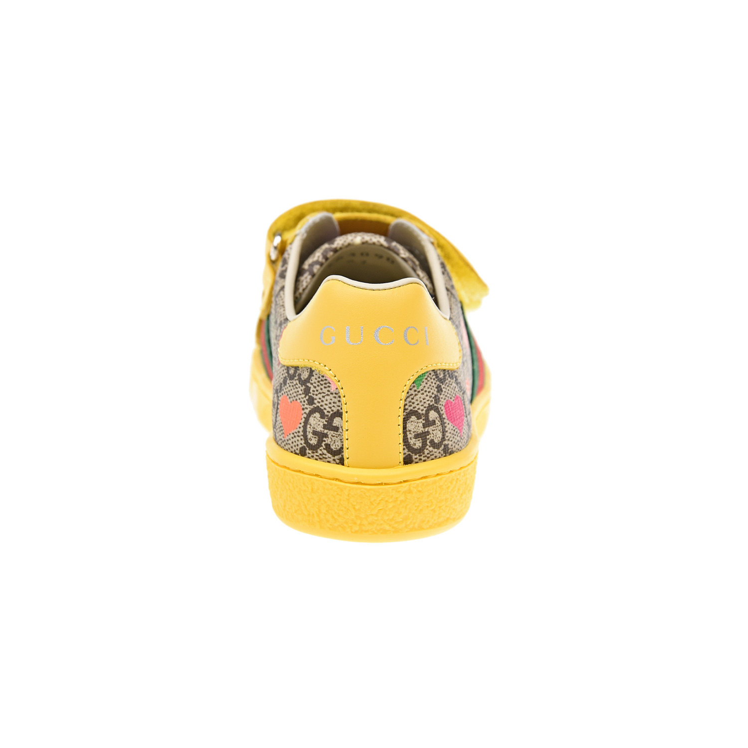 Кеды с желтыми липучками GUCCI детские, размер 27, цвет желтый - фото 3