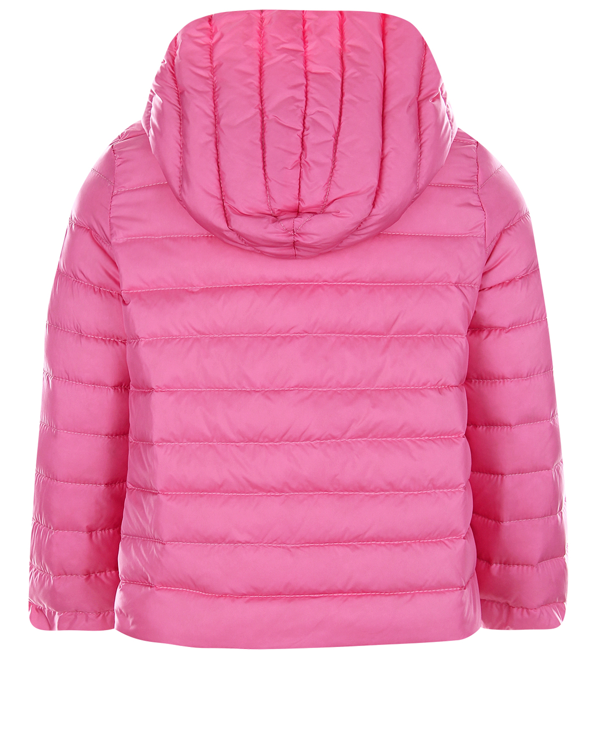 Розовая стеганая куртка с цветами на карманах IL Gufo детская - фото 2