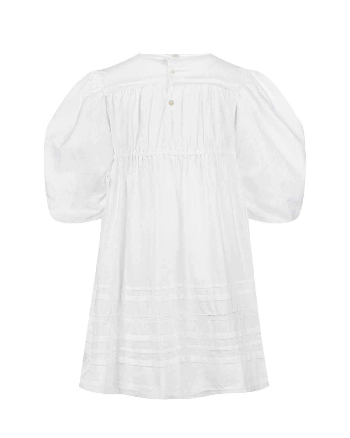 Белое платье с рукавами-фонариками IL Gufo детское, размер 98, цвет белый - фото 2