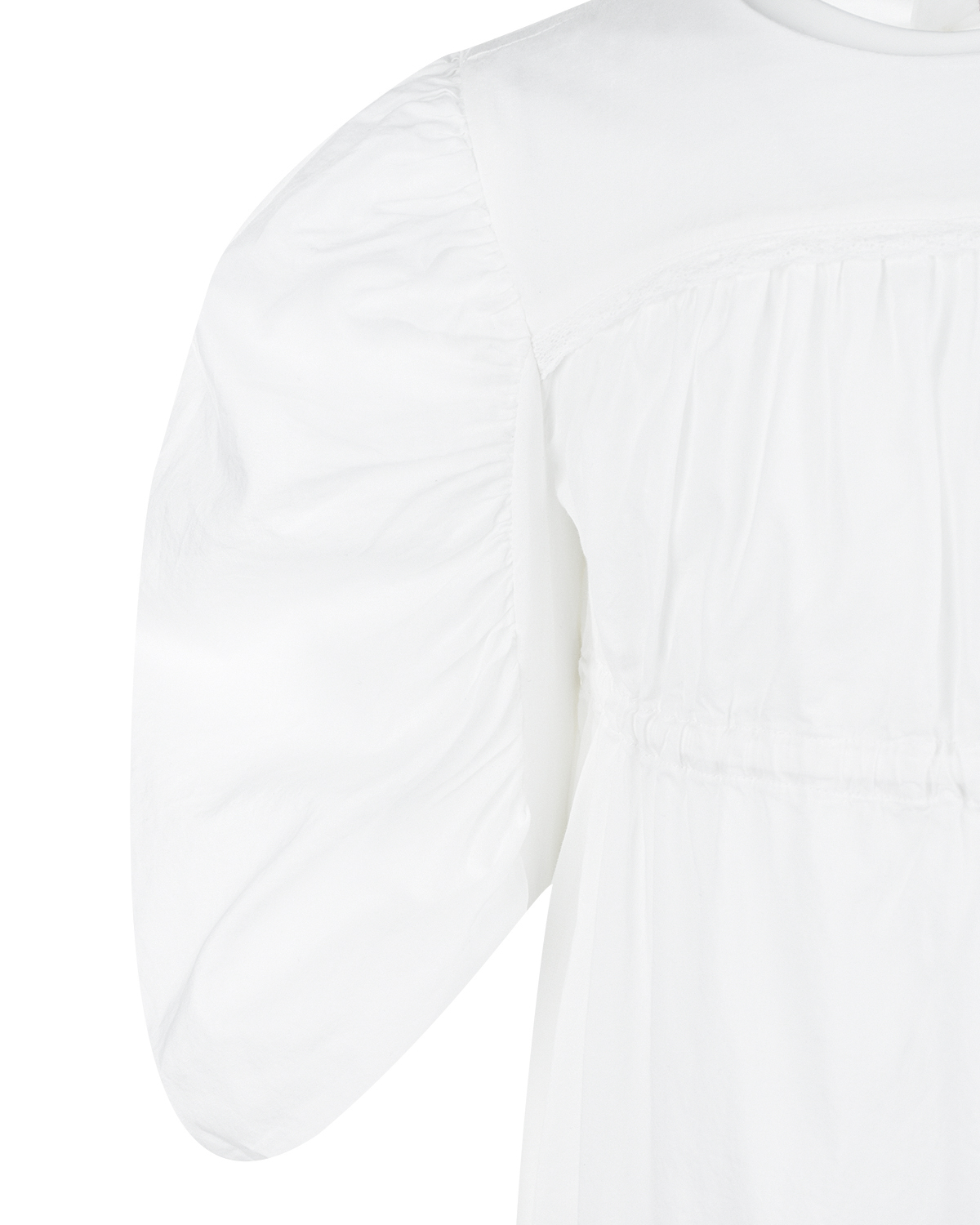 Белое платье с рукавами-фонариками IL Gufo детское, размер 98, цвет белый - фото 3