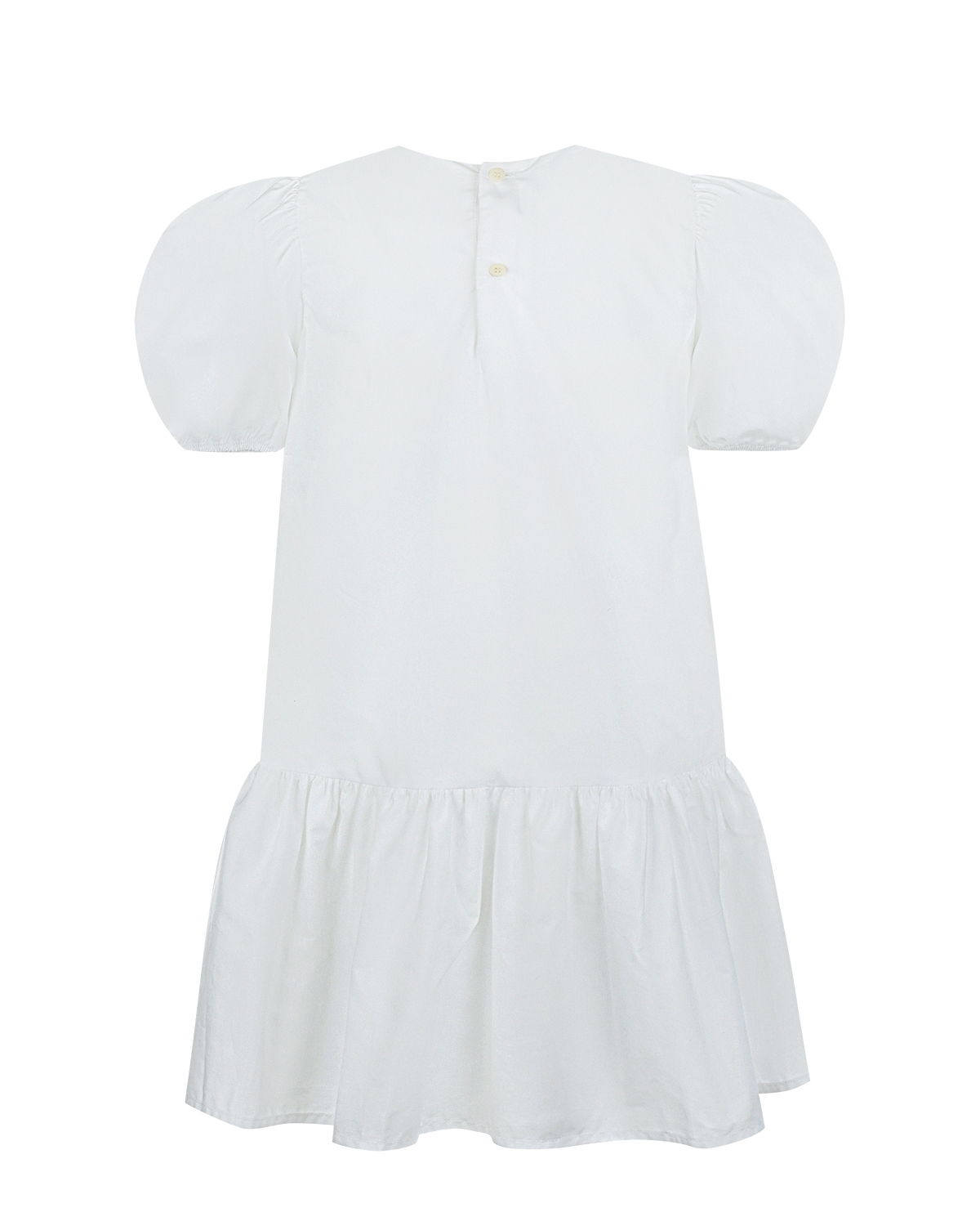 Платье с цеточным принтом и оборками IL Gufo детское, размер 92, цвет белый - фото 2