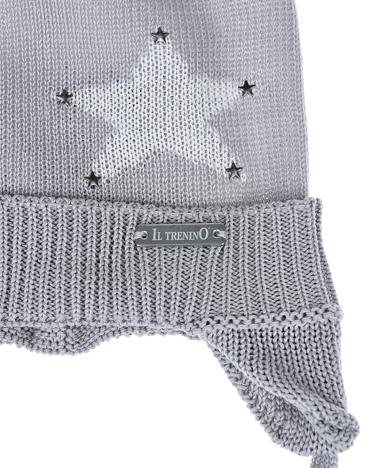 Серая шапка со звездой Il Trenino детская, размер 53, цвет нет цвета - фото 3