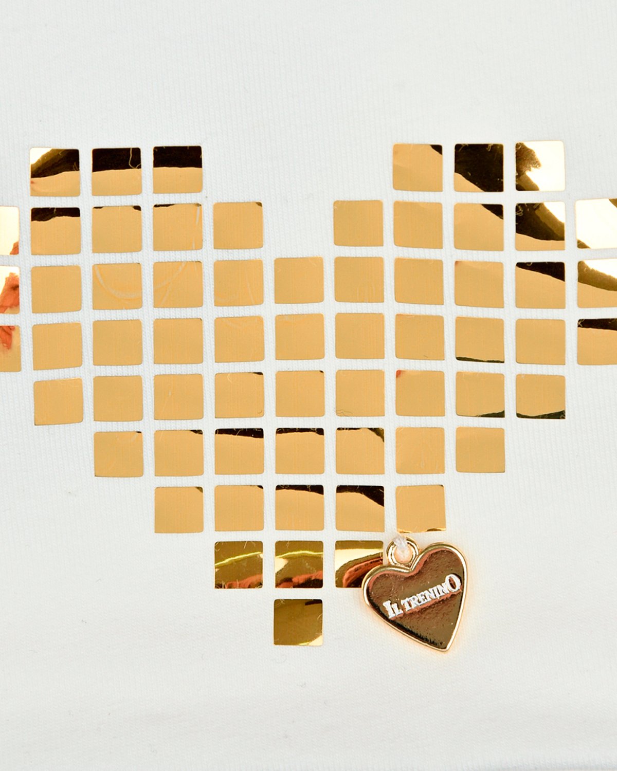 Шапка с золотистой аппликацией в виде сердца Il Trenino детская, размер 48/50, цвет нет цвета - фото 3