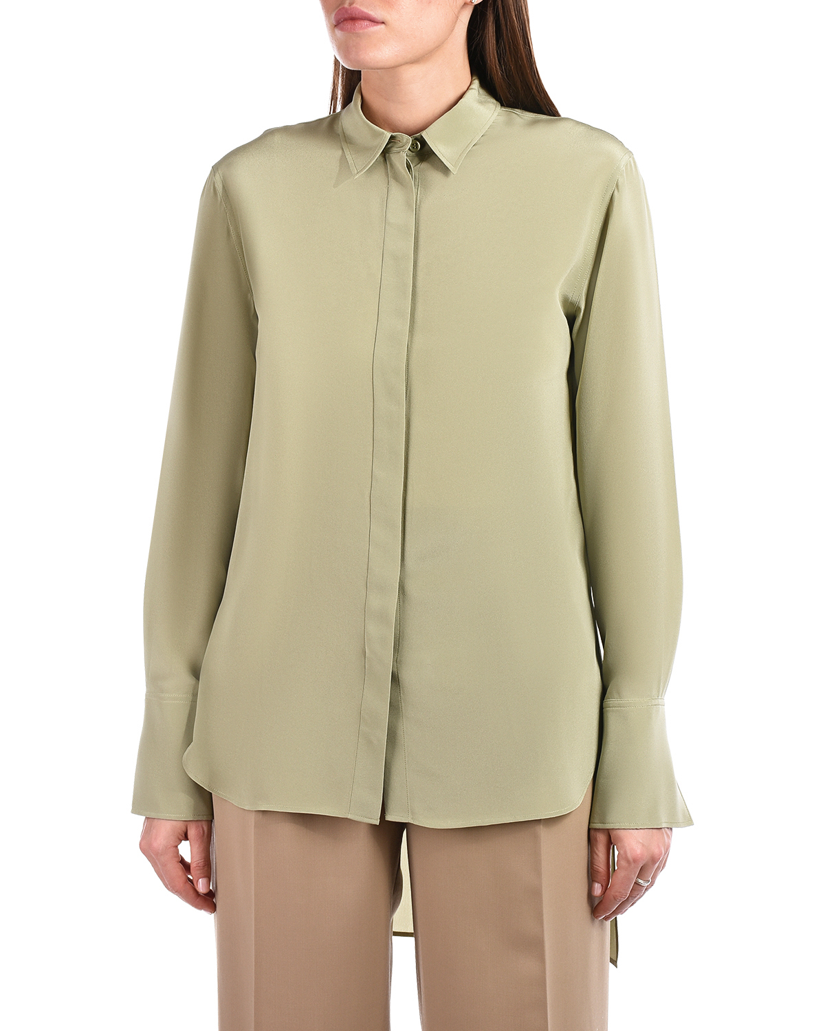 Шелковая блуза мятного цвета Joseph - фото 8
