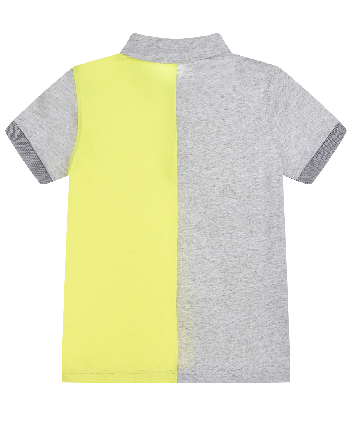 Серо-желтая футболка-поло KENZO детское, размер 104, цвет мультиколор - фото 2
