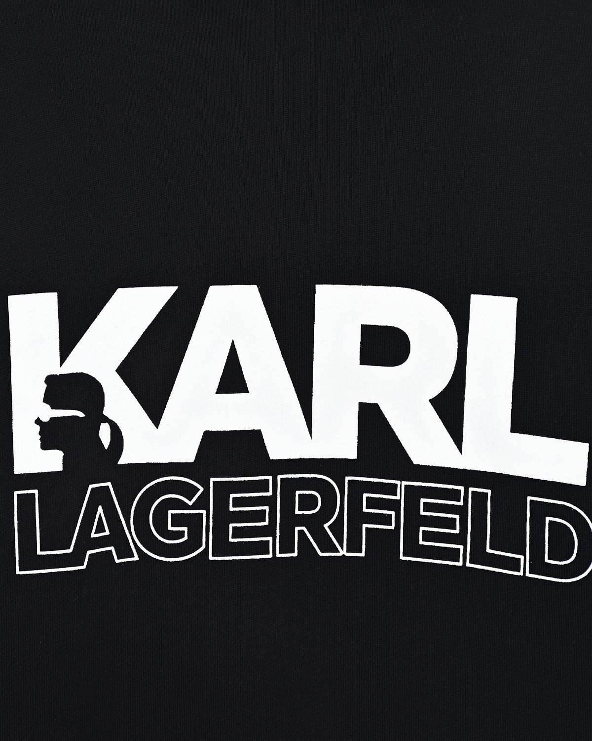 Черная спортивная куртка с логотипом на спинке Karl Lagerfeld kids детская - фото 3